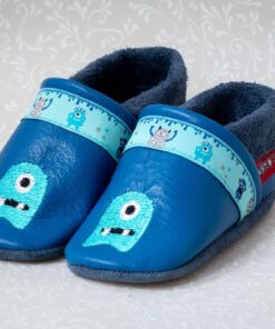 Blaue Krabbelschuhe Größe 20 Monster