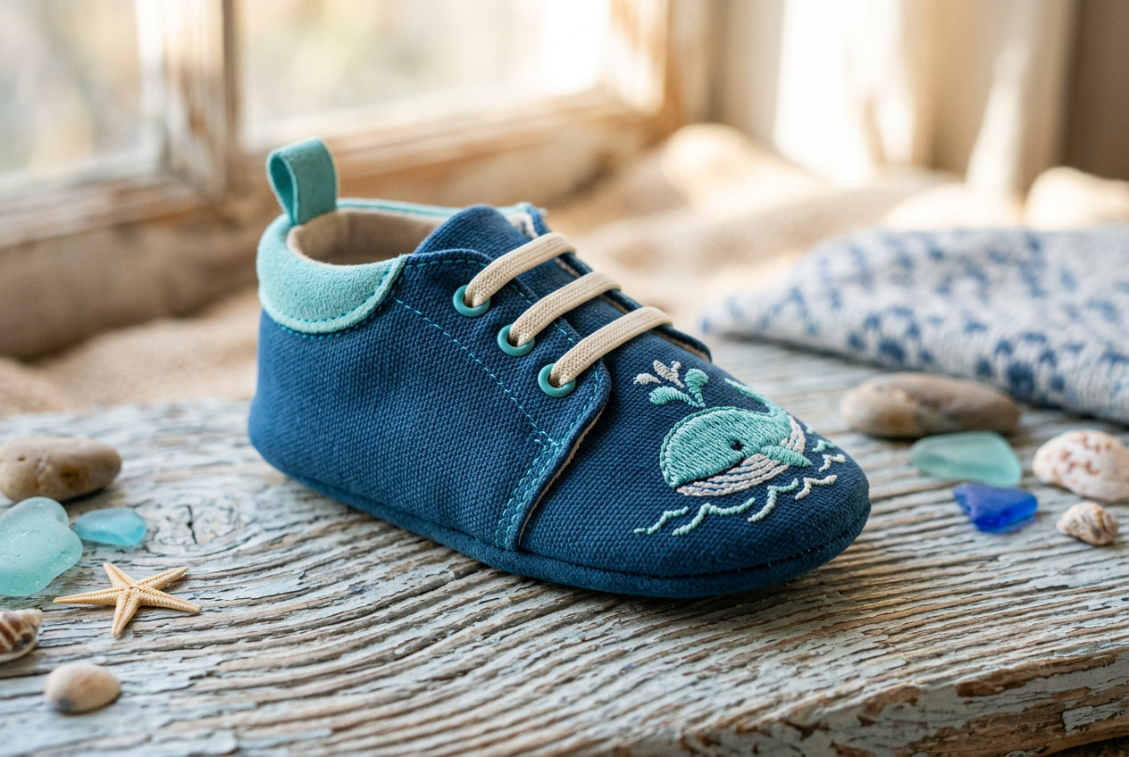 Vegane Krabbelschuhe Fuchs und Regenbogen